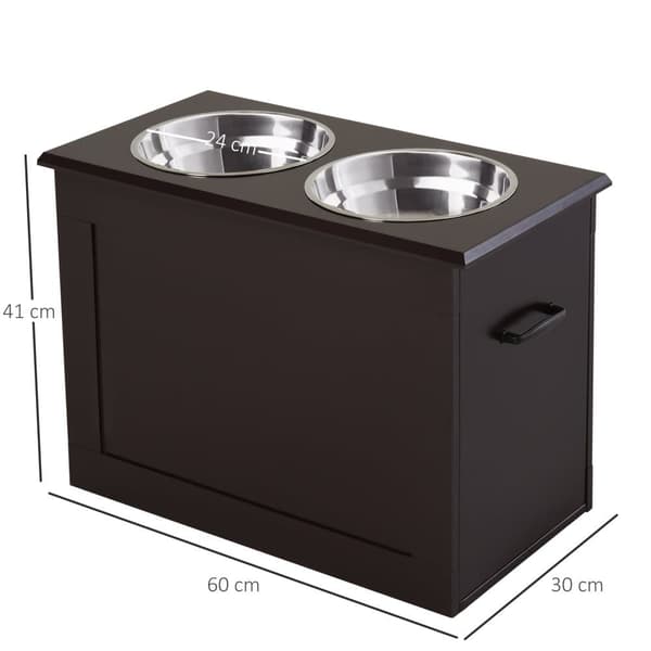 Koiran ruokintapiste, 60x30x41 cm, Espresso