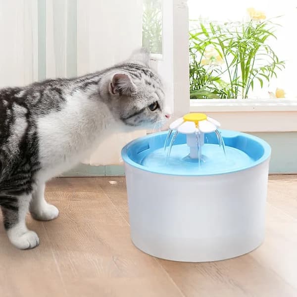 Lollanda Rundvandsfontæne til kæledyr – drikkefontæne til kat og hund, 1,6L