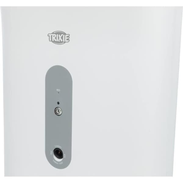 TRIXIE TX8 Smart 2.0 Automatisk Maddispenser - 4,5L - 24 × 38 × 19 cm - Hvid