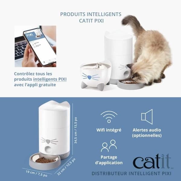 CATIT - PIXI Connected kattmatsautomat - 1,2 kg (appstyrd)