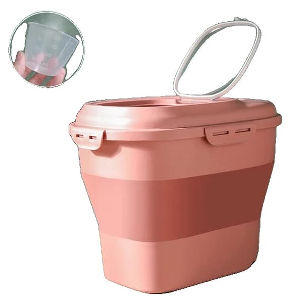 Kattefoderbeholder, Stor Kapacitet, Fugtbestandig,pink