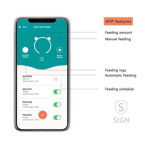 SiGN Smart Home Foderautomat med Kamera 1080P