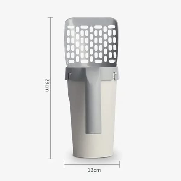 Kattegrus-skovl, holdbart plastik, kompakt design,Kun scoop ingen poser