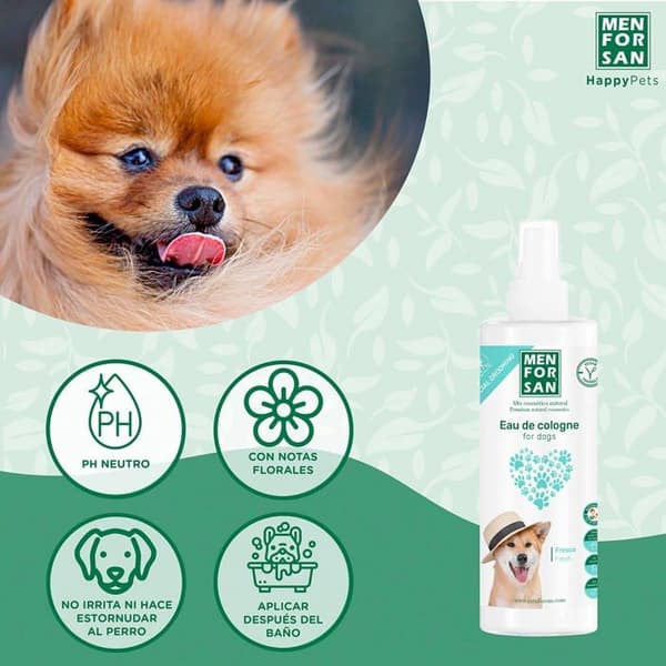 Menforsan Eau de Cologne Fresh för hundar 500ml, intensiv och uppfriskande doft, deodoriserande effekt