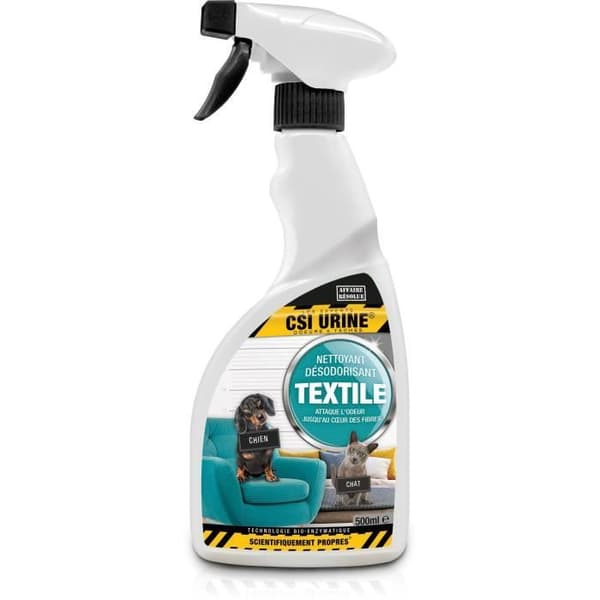 Textildeodoriserande rengöringsmedel - CSI URINE - 500ML - Eliminerar lukter, smälter fläckar, pro-bakterier och naturliga enzymer