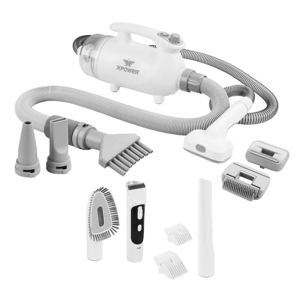 XPOWER Pet Grooming Kit, Variabel Hastighed, 600ml Støvbeholder,B-117