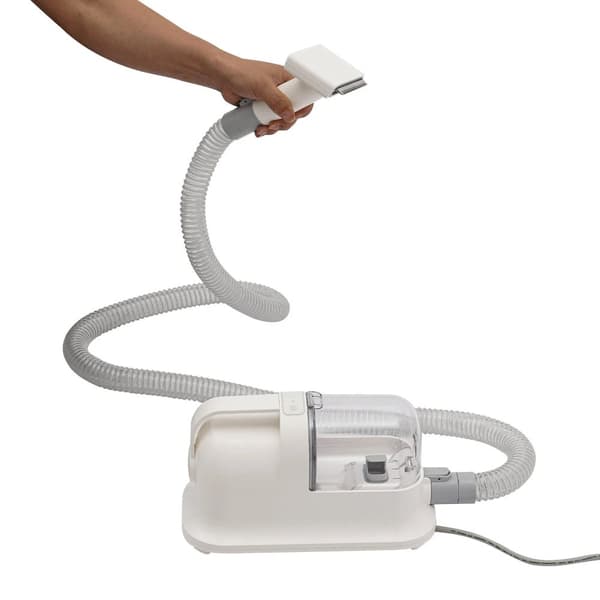 Hårtrimmer för husdjur med dammsugare, 350W effekt, 11800Pa sugkraft, mindre än 52 dB ljudnivå,VIT