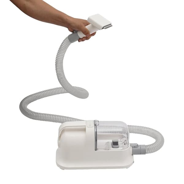 Hårtrimmer för husdjur med dammsugare, 350W effekt, 11800Pa sugkraft, mindre än 52 dB ljudnivå,VIT
