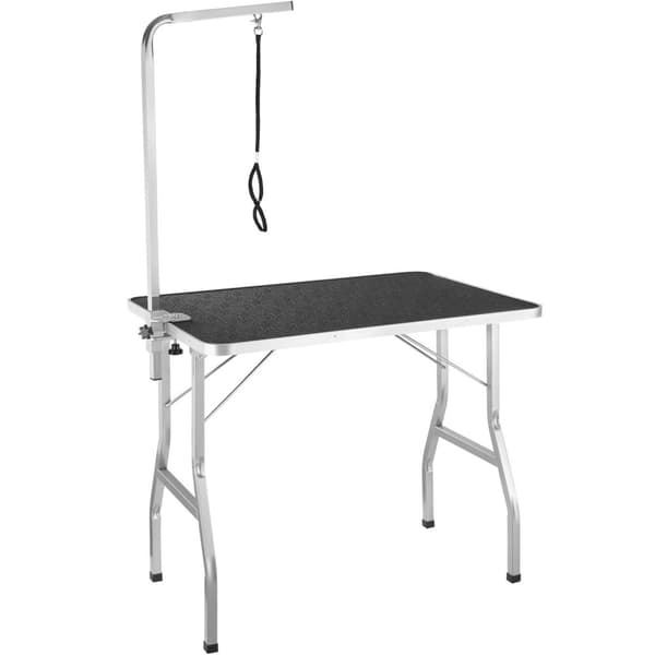 Trimmebord med galge - svart/grå