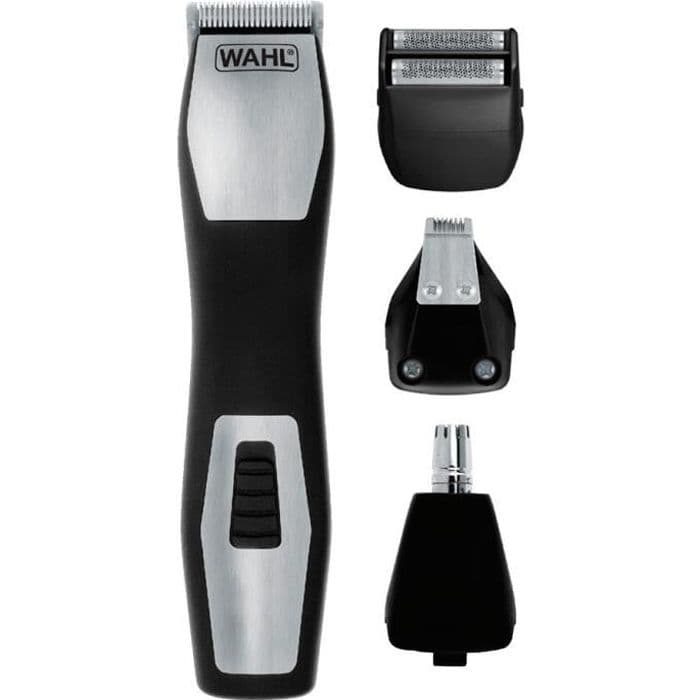 WAHL Groomsman Pro 09855-1216 Multifunktionstrimmer - Skägg- och kroppstrimmer - Skäggskärningsguider - 6 kammar - Skäggkam