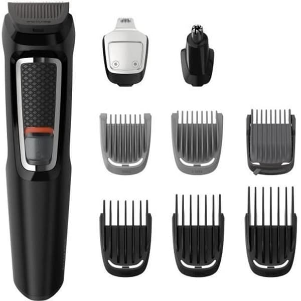 Philips MULTIGROOM Series 3000 9-i-1 ansikte och hår MG3740-15, svart, rektangel, rostfritt stål, skägg, öra, ögonbryn