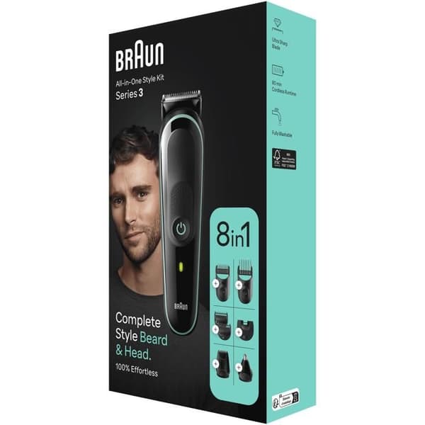 Multifunktionstrimmer - BRAUN - MGK3441 - Trådlös drift - Ny - Tillverkarens garanti