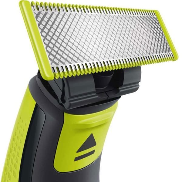 Skäggtrimmer - PHILIPS - Oneblade QP2724/10 - 3 tillbehör (1 / 3 / 5 mm) ingår – trådlös laddningsbar - Grön / Svart