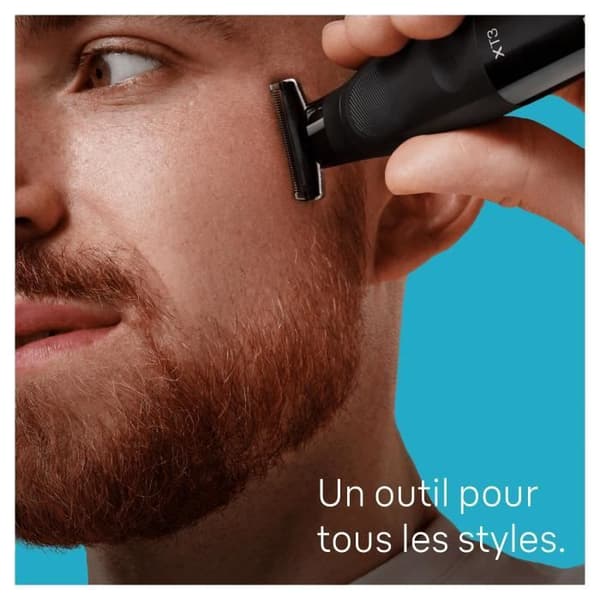 BRAUN Series X XT3100 Hybrid ansiktstrimmer med 4D flexibelt blad, vattentät, 3 kammar - män