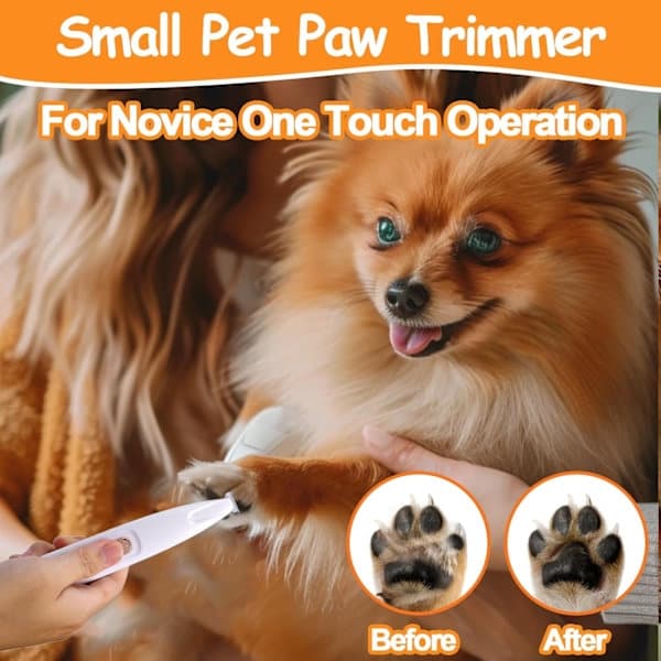 Uusi päivitys Pet Micro Precision Trimmer koiran käpäläleikkuri LED-valolla Hiljainen lemmikkieläinten karvaleikkuri vedenpitävä