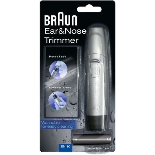 Öron- och nästrimmer - Braun EN10 - Grå - Batteritid 60 min - Sladdlös
