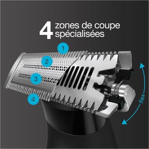 Braun Series XT5 mäns elektriska rakapparat och hybridtrimmer, ansikte + kropp, hållbart blad och resväska svart, XT5200