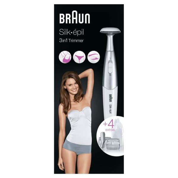 BRAUN FG1100 3-i-1 bikinitrimmer - Precisionshårborttagning - Tillbehör ingår - Vit