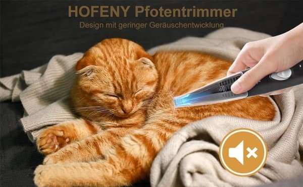 Hundetrimmer med støvsuger, Trådløs, Støjsvag og Præcis, USB, Ergonomisk, Hundeklipper til hundepoter