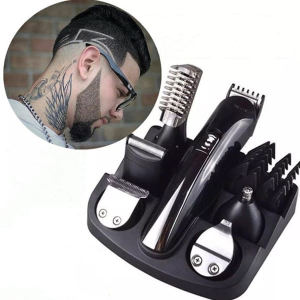 TD® Pro 6 IN 1 USB-hårskäggtrimmerset - Trimmer för flera användningsområden - Skägg och hårtillbehör - Elektrisk rakapparat