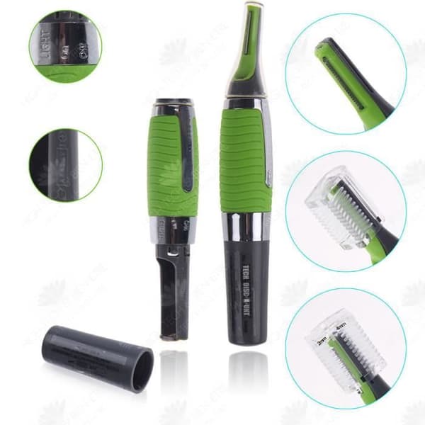 HTBE® ögonbrynstrimmer med lampkanter polisonger Razor Rakapparat Hårtrimmer 3 gånger ren rakning