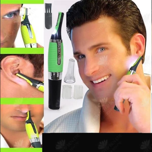 HTBE® ögonbrynstrimmer med lampkanter polisonger Razor Rakapparat Hårtrimmer 3 gånger ren rakning