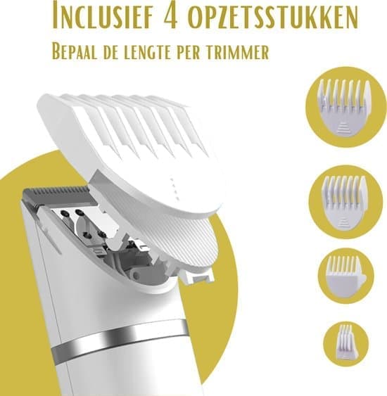4-in-1 akkukäyttöinen turkistrimmeri koiralle ja kissalle, hiljainen, 7 lisävarustetta