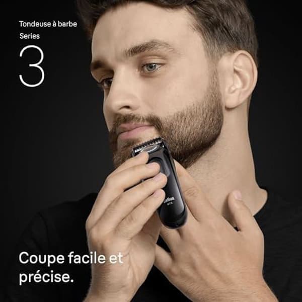 Skäggtrimmer - BRAUN - Series 3 - Ultra-Skarpt Blad - 50 Min Autonomi - 40 Längder