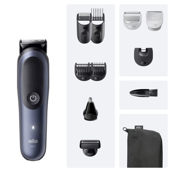 Braun Trimmer All-in-One Series 7, 11-i-1 Kit, ProBlade, AutoSense, AIO7540, Blå