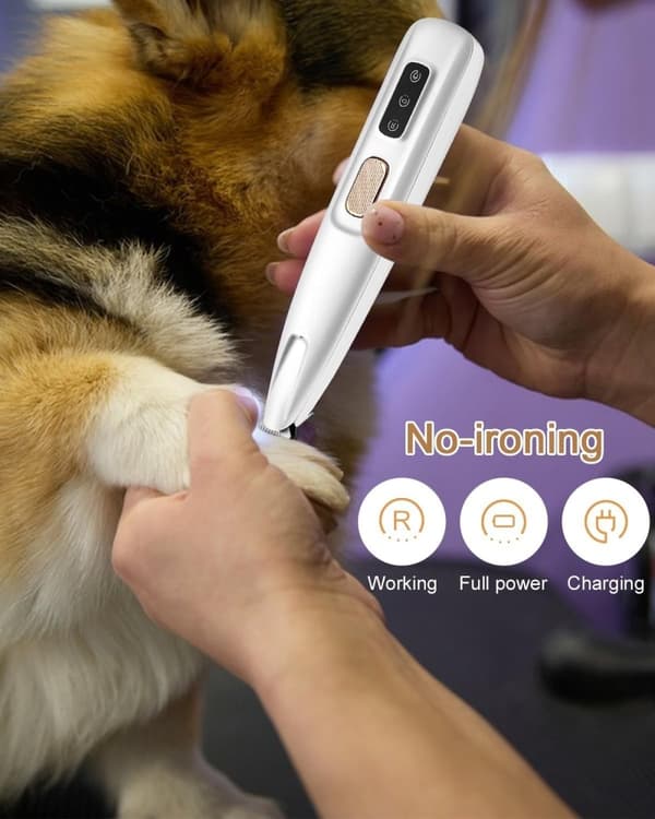 Hundklippare för Hundtassar – Tyst och Effektiv Tasstrimmer med LED-lampa