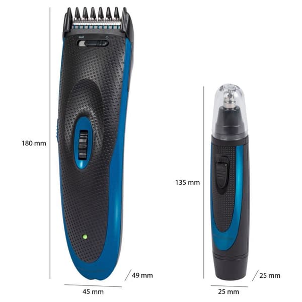 Set 1 Hår-, Skägg- och Kroppstrimmer + 1 Trimmer för Näsa och Öron Proficare HSM/R 3052 600mAh Svart/Blå 330520