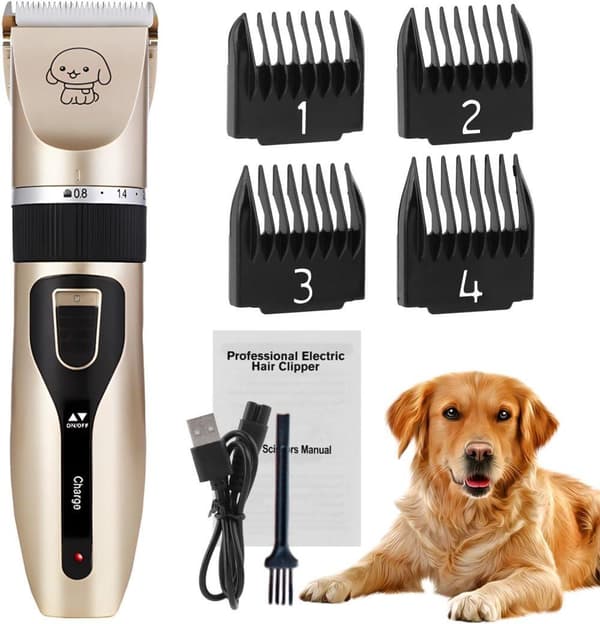 OBOSOE Tystgående Pälstrimmer för Hund/hundtrimmer med tillbehör