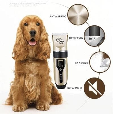 Pet Grooming Hair Clipper - Ammattimainen koiran ja kissan karvatrimmeri - Kulta