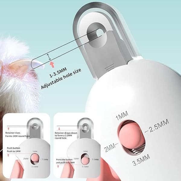 Hund- och kattklippare, husdjursnageltrimmer - med nagelfil, 1-pack