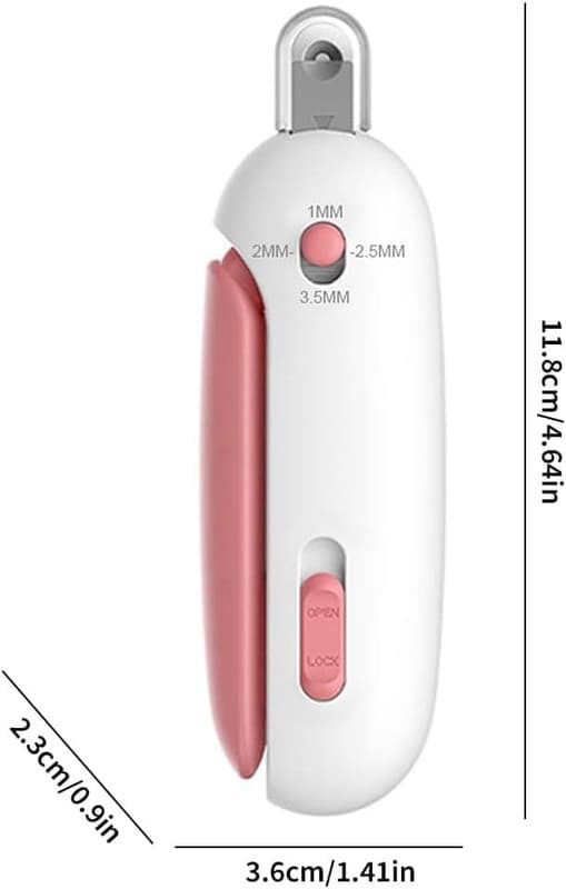 Hund- och kattklippare, husdjursnageltrimmer - med nagelfil, 1-pack