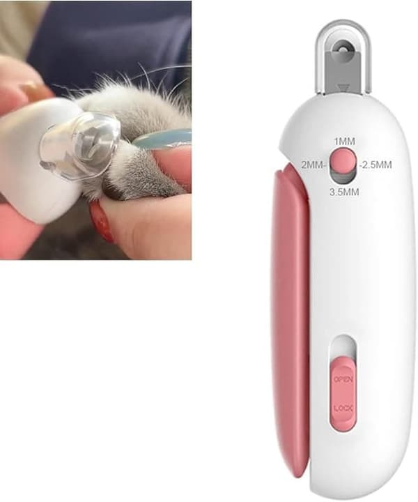 Hund- och kattklippare, husdjursnageltrimmer - med nagelfil, 1-pack