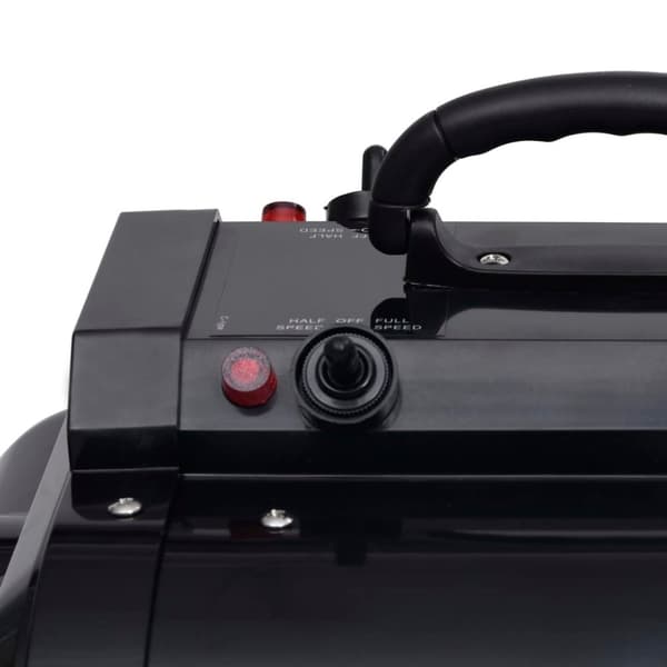 vidaXL Husdjursfön dubbel motor svart
