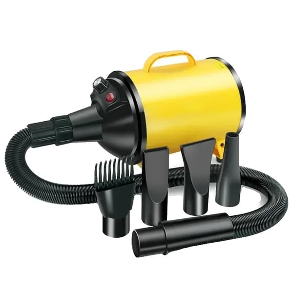 Hundedryer, 2800W effekt, justerbar vindhastighed,Gul