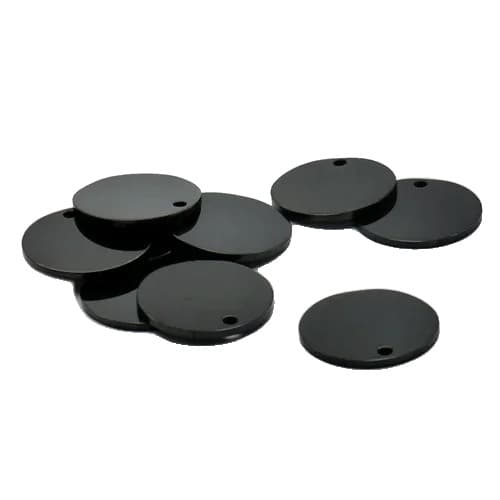 Hund ID-taggar, Anpassad gravyr, Hållbart material,Svart, 25MM
