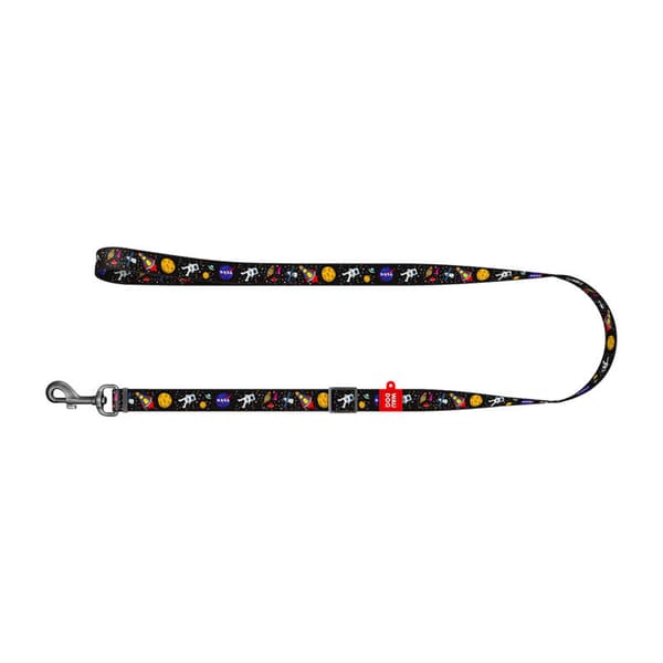 Waudog nylon koiran talutushihna, kuvio "NASA21", leveys 25 mm, pituus 122 cm.
