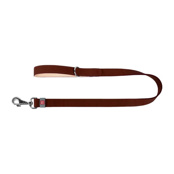 WAUDOG luonnonnahkainen koiran talutushihna 14 mm leveä, 122 cm pitkä ruskea