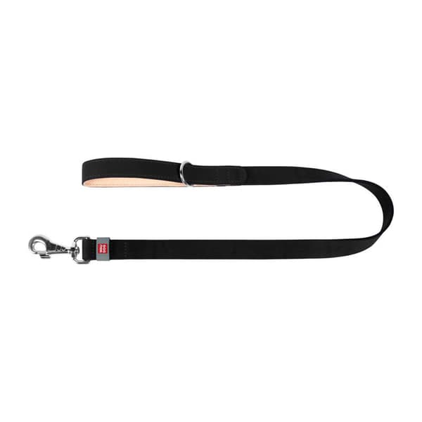 WAUDOG hundebånd i naturskinn 20 mm bred, 122 cm lang Svart