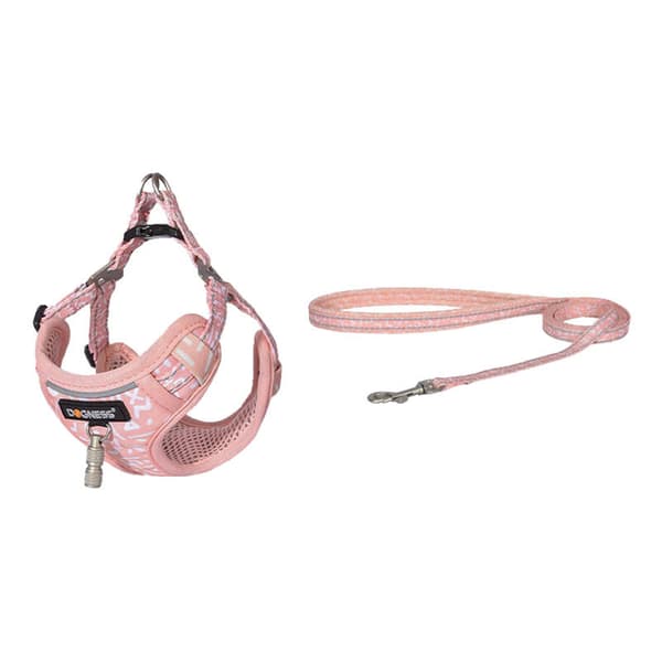 Dogness kattkoppel+sele promenadset (rosa)