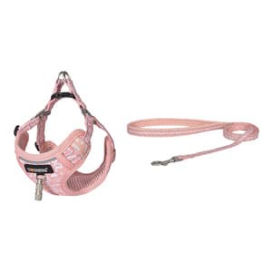 Dogness kattkoppel+sele promenadset (rosa)