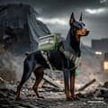 Miniatyrbilde 4 av 4: INF Taktisk hundesele med håndtak  XL