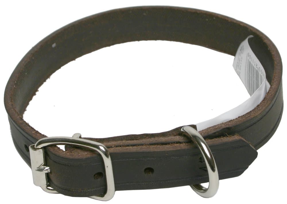 Halsband Läder brun fettat