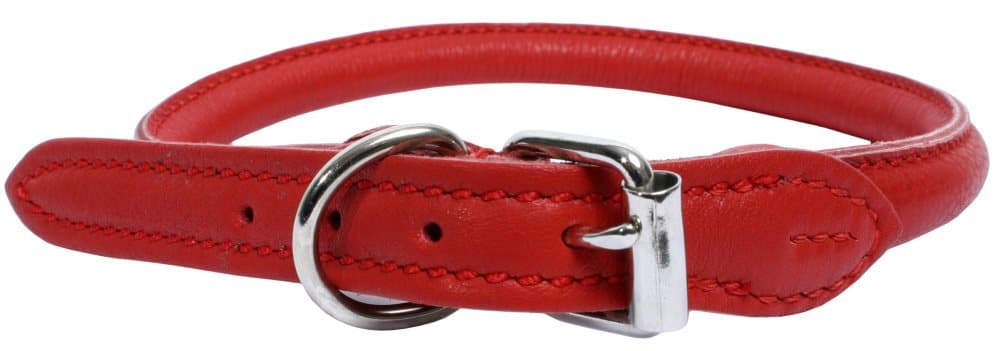 Halsband mjukt rundsytt Rött