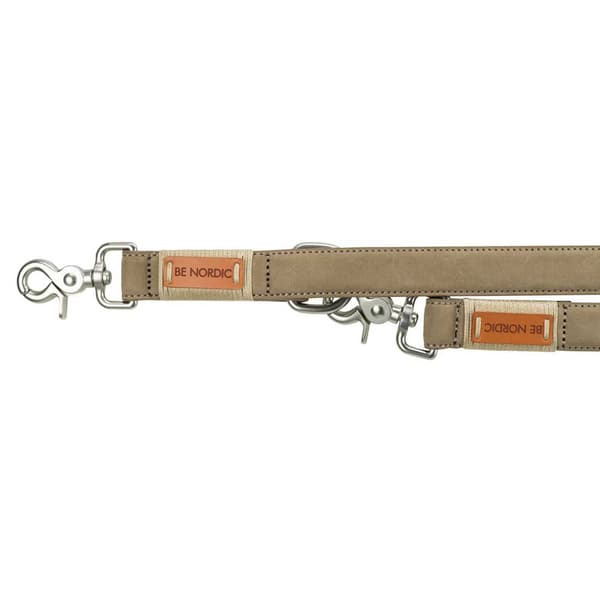 Trixie Läder Be Nordic 25 Mm 2m Koppel Grå L-XL