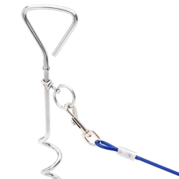 vidaXL Festekabel for hunder med jordplugg 3 m