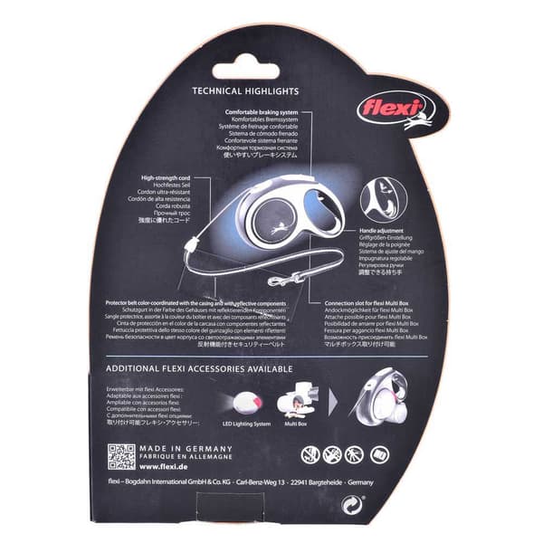 Flexi New Comfort M 8 M Hundesnor Blå